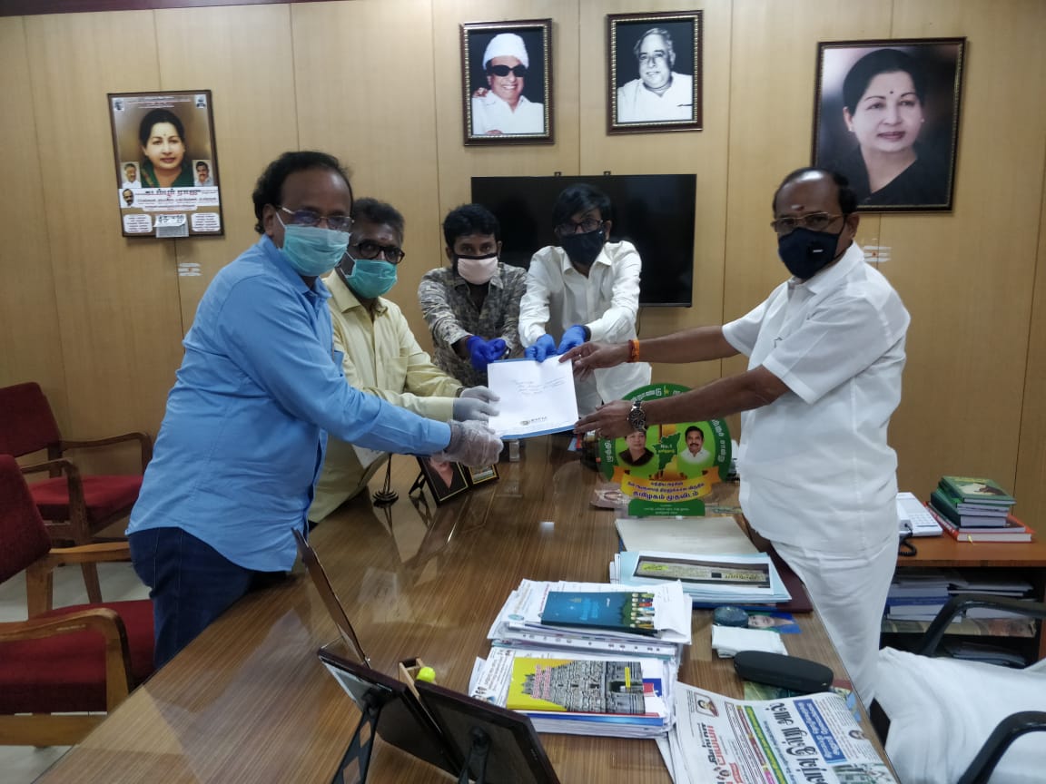 May 4, 2020 To, Thiru Edapadi K. Palaniswami, Honorable Chief Minister, Government of Tamil Nadu, Chennai. Sub: Request to allow the Post-Production Activities of Films to resume Respected Sir, We are film producers in Tamil Cinema and post the lock down implemented from 24th March 2020, all our films under production were stopped.  Tamil film industry has over Rs.500 crore investment locked due to this lock down including films for which post-production activities alone only pending. While we understand the permission to allow the shooting with many people involved of the films is difficult since Chennai city is still under Red Zone, we appeal to you to consider permitting the resumption of post-production activities so that we can at least complete our films, which were already shot. We Tamil Film Producers along with FEFSI Union of Workers (as already given in their submission) undertake and guarantee to ensure social distance of the people involved in post-production with all precautions like sanitizing the places where we will be working, wearing masks and gloves of all the people involved in these activities. The following are the post-production activities involved: Editing – This involves just 4 or 5 people working in an office/ house. Dubbing – This involves just 4 or 5 people working in a small office. VFX/CGI – This involves maximum 10 to 15 people working in a small office. DI (Digital Intermediary) – This involves just 4 or 5 people working in a small office. Background Music (BGM) score – This involves maximum of 5 people working in a small office. Sound Effects, Foley and Mixing – This involves just 4 or 5 people working in a small office. For your kind information, the Government of Kerala has already permitted all the Post-production activities with less than five people working at a time and the post-production activities have commenced there. Kindly issue necessary instructions to allow the post-production activities of films to resume so that those films which were shot partly or fully can be completed and ready. Looking forward to your kind approval soon. Thanking you, Tamil Film Producers: Director Bharathirajaa, Kalaipuli S. Thanu, T.G. Thyagarajan, K.R., K. Muralidharan, T. Siva, K.S. Srinivasan,        PL. Thenappan, Kathiresan, Kameela Nasser, K. Rajan, K.E. Gnanavel Raja, H. Murali,  K. Vijayakumar, Chitra Lakshmanan, S.S. Durairaj, FEFSI Shiva, YNOT S. Sashikanth, G. Dhananjayan, S.R. Prabhu, P. Madan, Rajasekar Pandian, JSK Satish Kumar, C.V. Kumar, Vishnu Vishal, Udaya, Dilli Babu, Sudhan Sundaram,         M. Mahesh, Suresh Kamatchi, Director Manobala, M. Thirumalai,  S. Nandagopal, Director Manoj Kumar, Panju Subbu, Radha Ravi, K.S. Sivaraman, R.K. Suresh, Vinod Kumar, P.S. Raghunathan, Libra Ravindran,      P. Ranganathan, M.S. Murugaraj, Dr. Prabhu Thilak, Madurai Selvam, Punch Bharath, ‘Guinness’ Babu Ganesh, P.G. Muthiah and many Producers.