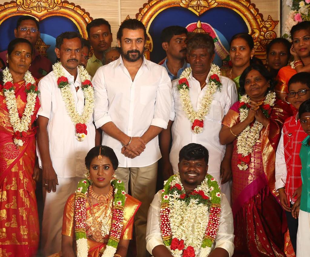 வட சென்னை தெற்கு மாவட்ட தலைவர் மற்றும் ஐ.டி. விங் தலைவர்  ஹரி ராஜ் – பிரியா திருமணத்திற்கு நடிகர் திரு சூர்யா அவர்கள் நேரில் வந்து வாழ்த்தினார்.